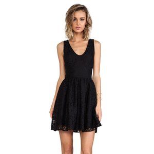 Joie "Phelia" Lace V-Neck Sleeveless Little Black Dress